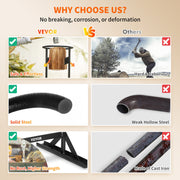 Firewood Kindling Splitter, 9''x17'' XL Wood Splitter, Unique V-Shaped Finger-Safety Blade, Manual Log V952-YXSDPC179INCHMTDAV0