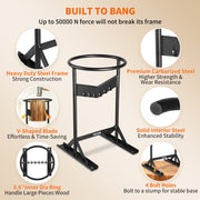 Firewood Kindling Splitter, 9''x17'' XL Wood Splitter, Unique V-Shaped Finger-Safety Blade, Manual Log V952-YXSDPC179INCHMTDAV0