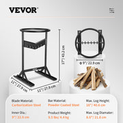 Firewood Kindling Splitter, 9''x17'' XL Wood Splitter, Unique V-Shaped Finger-Safety Blade, Manual Log V952-YXSDPC179INCHMTDAV0