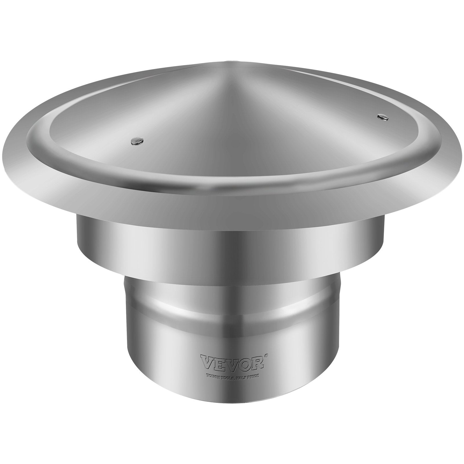 Chimney Cap 6-inch 304 Stainless Steel Round Roof Rain Cap Cover Silver V952-YXYCMYSBXGZDGEH55V0