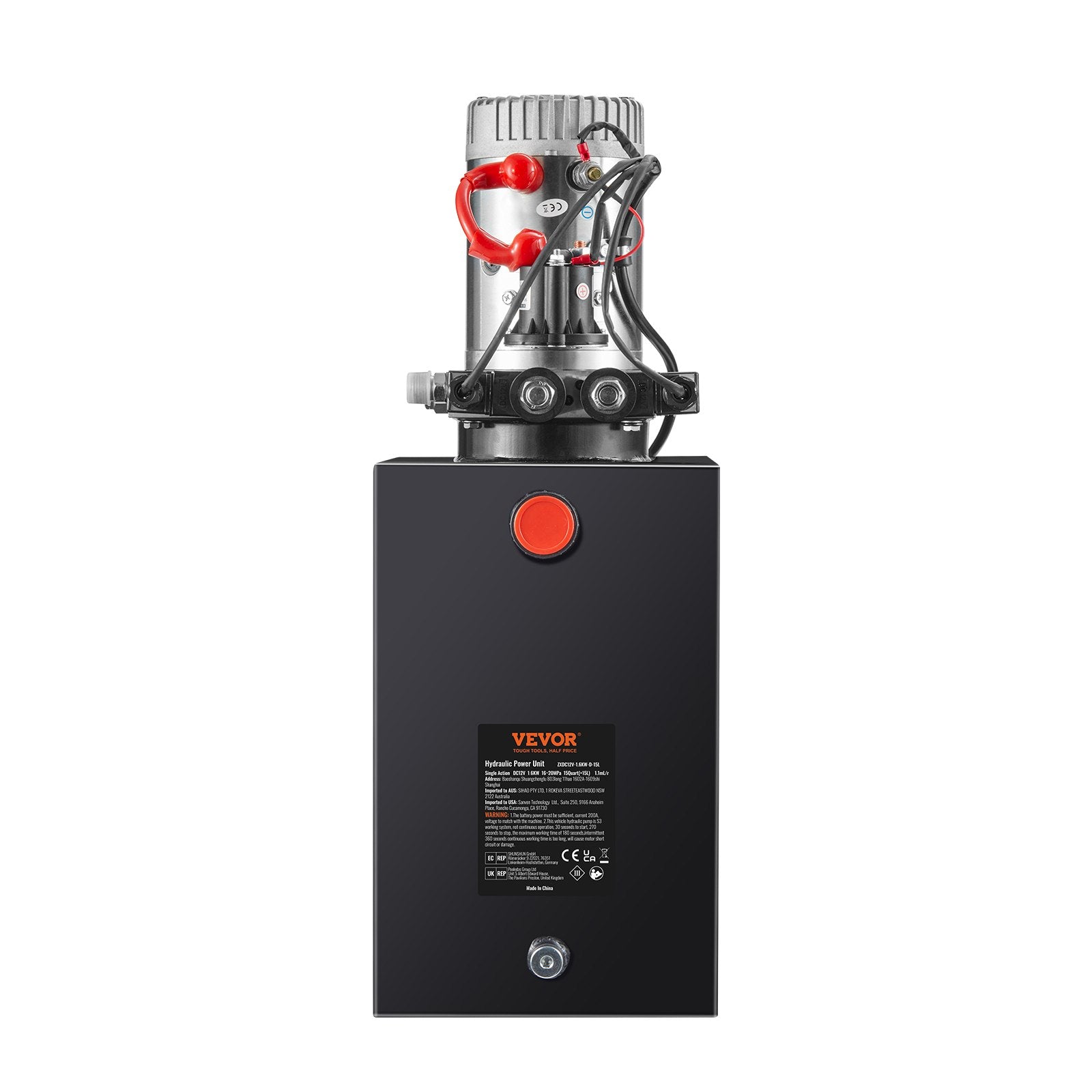 Hydraulic Pump 15 Quart Double Acting Dump Trailer Pump Power Unit DC 12V V952-YXYYB12VZLDJ3VIN2V0