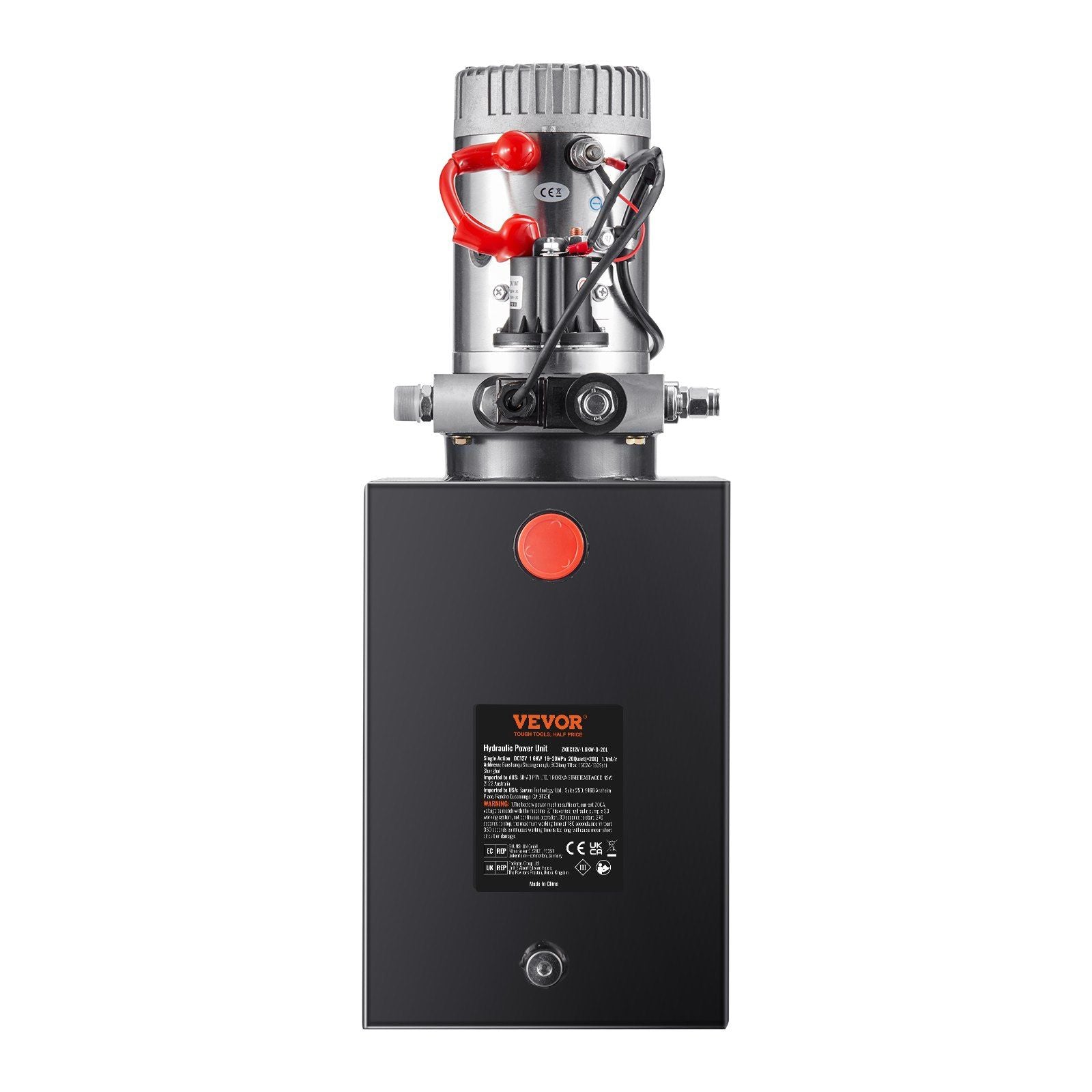 Hydraulic Pump, 20 Quart Hydraulic Power Unit, Single Acting Dump Trailer Pump, 0.91 GPM Flow Rate, 3200 PSI V952-YXYYB12VZLDJAW8J4V0