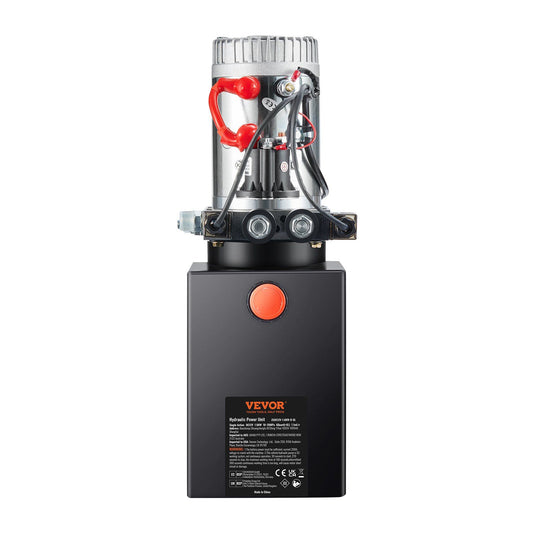 Hydraulic Pump, 6 Quart Hydraulic Power Unit, Double Acting Dump Trailer Pump, 0.91 GPM Flow Rate, 3200 PSI V952-YXYYB12VZLDJJW6ZGV0