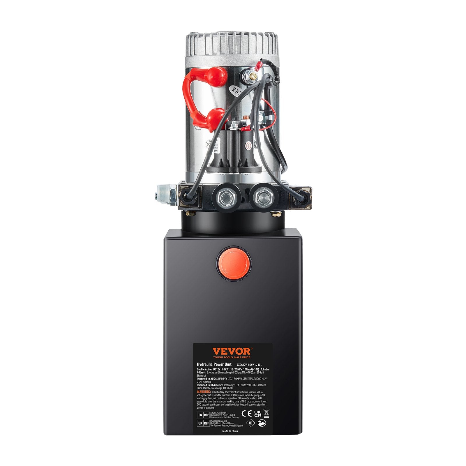 Hydraulic Pump, 10 Quart Hydraulic Power Unit, Double Acting Dump Trailer Pump, 0.91 GPM Flow Rate, 3200 PSI V952-YXYYB12VZLDJQS3MWV0