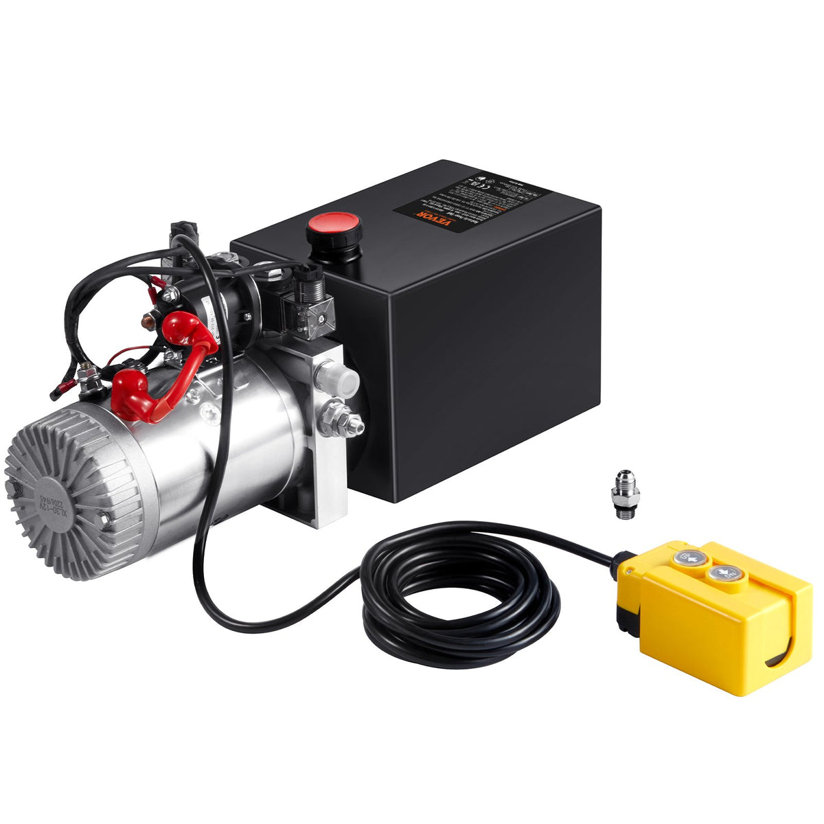 Hydraulic Pump, 10 Quart Hydraulic Power Unit, Double Acting Dump Trailer Pump, 0.91 GPM Flow Rate, 3200 PSI V952-YXYYB12VZLDJQS3MWV0