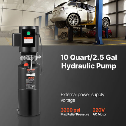 Hydraulic Pump Power Unit, AC 220V, 10 Quart Single Acting Hydraulic Unit, 6.3 L/min Oil Flow, Max Discharge V952-YXYYB220VJLD2PVAG001V7
