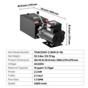 Hydraulic Pump Power Unit, AC 220V, 15 Quart Single Acting Hydraulic Unit, 6.3 L/min Oil Flow, Max Discharge V952-YXYYB220VJLDM031K001V7