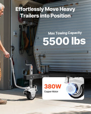Electric Trailer Dolly, 2.5 T Towing Capacity, 380W 12V Motorized Jockey Wheel with 7 m/min Moving Speed, V952-YXZLKDDQYCYSGK0PL001V9