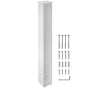 Mailbox Post, 43"" High Mailbox Stand, White Powder-Coated Mail Box Post Kit, Q235 Steel Post Stand Surface V952-YXZZCJYCGJS4346PNV0