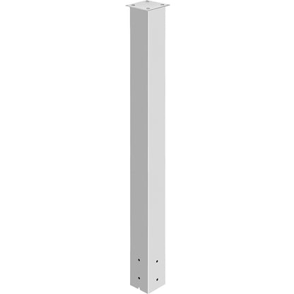 Mailbox Post, 43"" High Mailbox Stand, White Powder-Coated Mail Box Post Kit, Q235 Steel Post Stand Surface V952-YXZZCJYCGJS4346PNV0