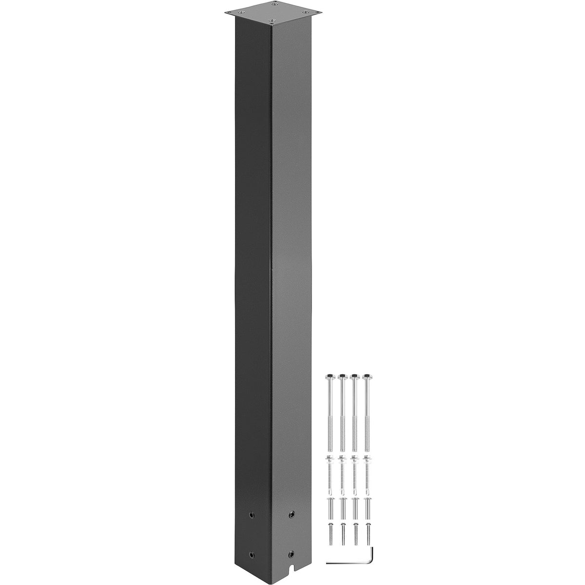 Mailbox Post Stand Mail Box Post 43" Black Powder-Coated Steel for Outdoor V952-YXZZCJYCGJS43PKT0V0