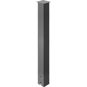 Mailbox Post Stand Mail Box Post 43" Black Powder-Coated Steel for Outdoor V952-YXZZCJYCGJS43PKT0V0