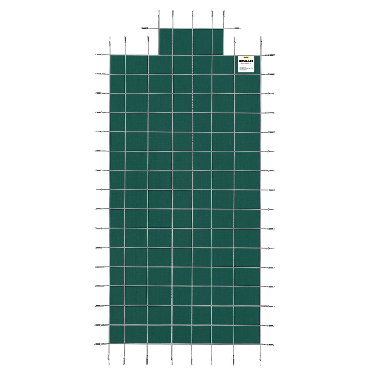 Pool Safety Cover Fits 20x40ft Rectangle Inground Safety Pool Cover Green Mesh with 4x8ft Center End Steps V952-YYCM20X40JZYTYCG1V0
