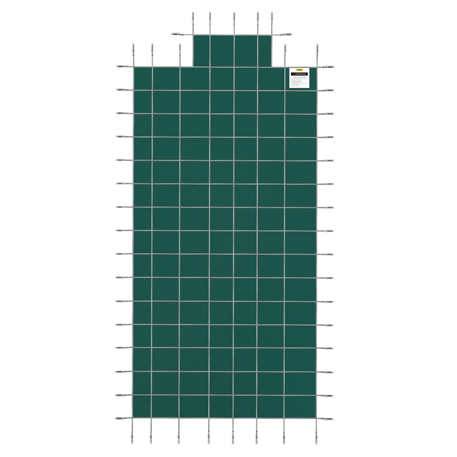 Pool Safety Cover Fits 20x40ft Rectangle Inground Safety Pool Cover Green Mesh with 4x8ft Center End Steps V952-YYCM20X40JZYTYCG1V0