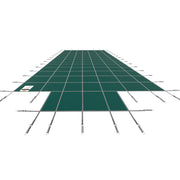 Pool Safety Cover Fits 20x40ft Rectangle Inground Safety Pool Cover Green Mesh with 4x8ft Center End Steps V952-YYCM20X40JZYTYCG1V0