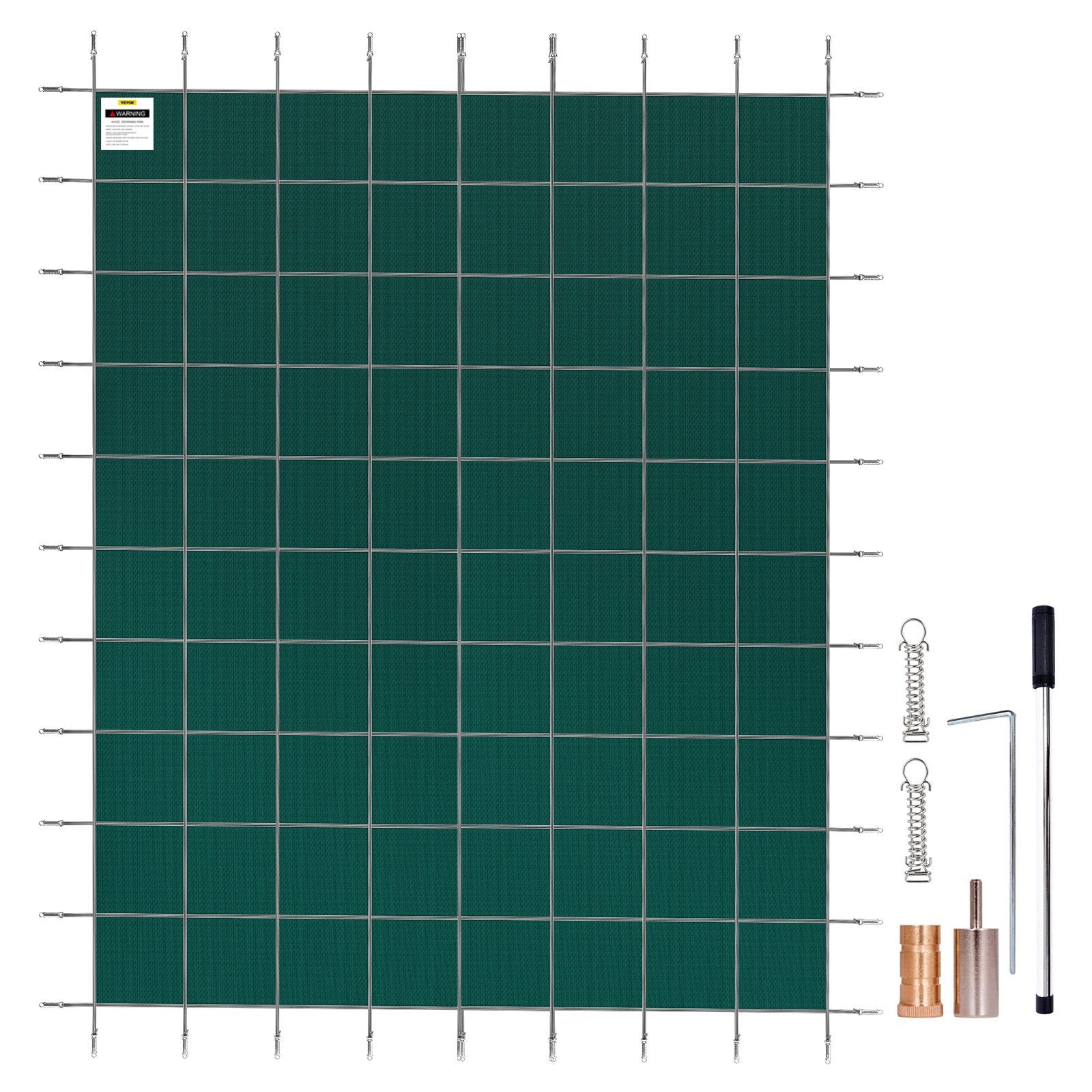 Pool Safety Cover Fits 20x40ft Rectangle Inground Safety Pool Cover Green Mesh Solid Pool Safety Cover for V952-YYCM20X40YCYCG001V0