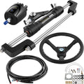 Hydraulic Boat Steering Kit, 300HP Hydraulic Steering Helm Pump, Aluminum Alloy Steering Cylinder, 13.5"" V952-YYDJHK6400A-3TJ10V0
