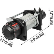 Industrial Hydraulic Winch 4535kg, Hydraulic Anchor Winch with 24m Strong Steel Cable, Hydraulic Drive Winch V952-YYJP10000B0000001V0