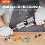 Hydraulic Tube Expander, 3/8" to 1-1/8" OD, HAVC Hydraulic Swaging Tool with 7 Pipe Expander Heads, Deburring V952-YYKGQHSGTG7N2DLV2V0
