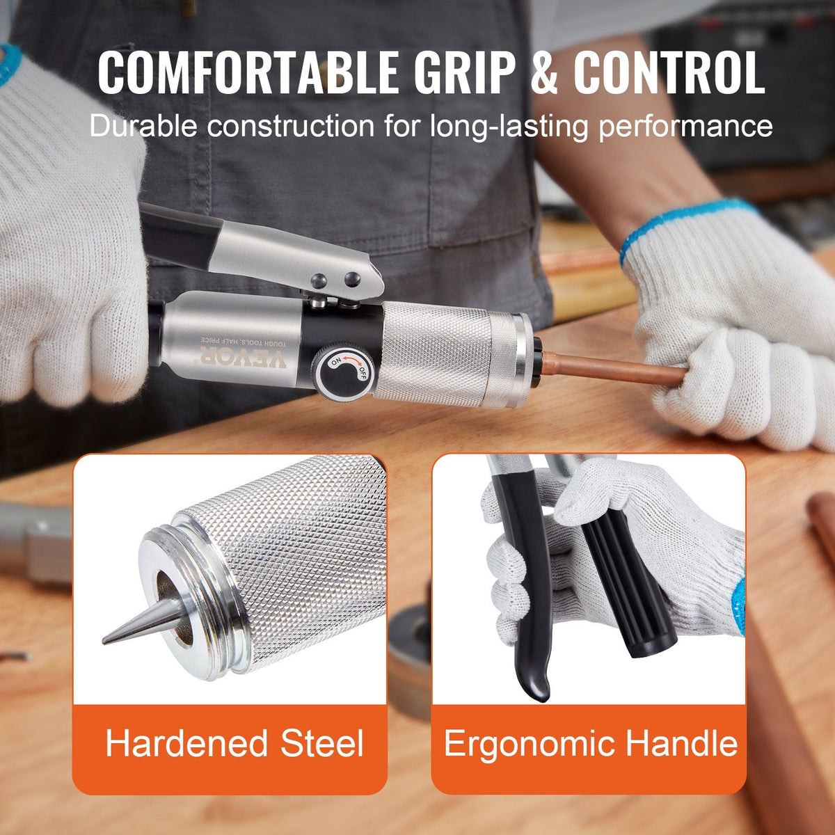 Hydraulic Tube Expander, 3/8" to 1-1/8" OD, HAVC Hydraulic Swaging Tool with 7 Pipe Expander Heads, Deburring V952-YYKGQHSGTG7N2DLV2V0
