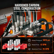 1/2" Flat Face Hydraulic Couplers 1/2" NPT Skid Steer Couplers 4 Dust Caps V952-YYKSJT2DISO1BYN6NV0
