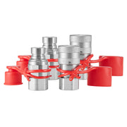 1/2" Flat Face Hydraulic Couplers 1/2" NPT Skid Steer Couplers 4 Dust Caps V952-YYKSJT2DISO1BYN6NV0