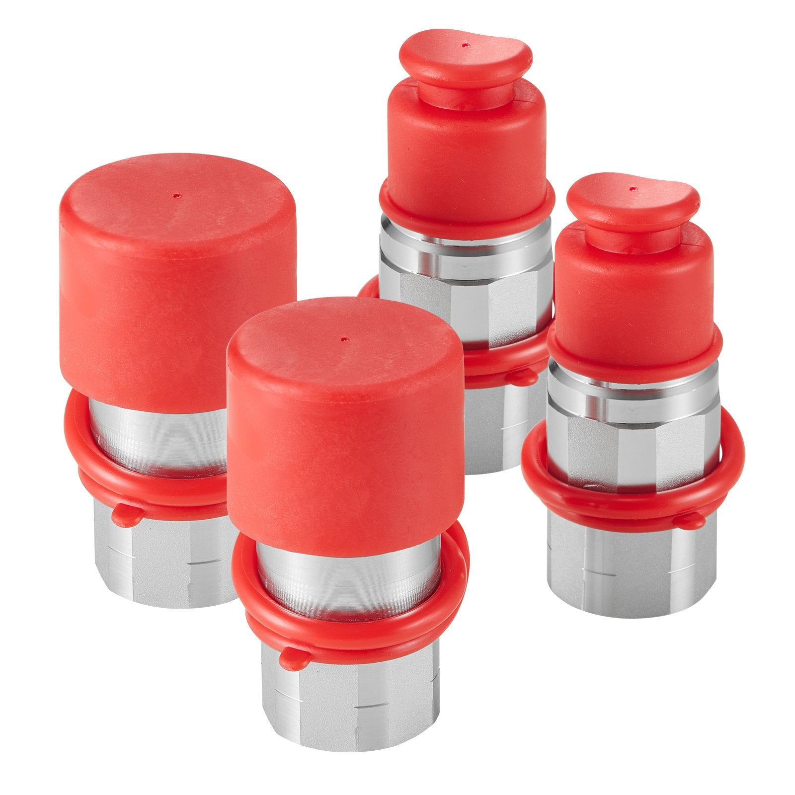 1/2" Flat Face Hydraulic Couplers 1/2" NPT Skid Steer Couplers 4 Dust Caps V952-YYKSJT2DISO1BYN6NV0