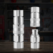 1/2" Flat Face Hydraulic Couplers 1/2" NPT Skid Steer Couplers 2 Dust Caps V952-YYKSJTISO1605BND4V0