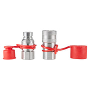 1/2" Flat Face Hydraulic Couplers 1/2" NPT Skid Steer Couplers 2 Dust Caps V952-YYKSJTISO1605BND4V0