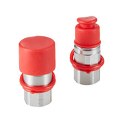 1/2" Flat Face Hydraulic Couplers 1/2" NPT Skid Steer Couplers 2 Dust Caps V952-YYKSJTISO1605BND4V0