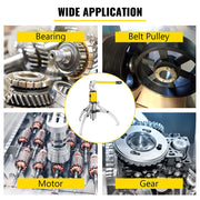 Hydraulic Gear Puller, 15 Ton Max. Capacity Hydraulic Puller, 2 or 3 Jaws Bearing Hub Separator, 3.9"- 11.8" V952-YYLM15TZTS0000001V0