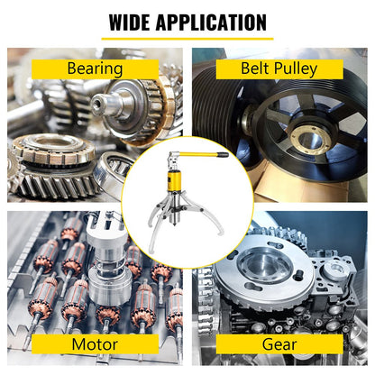Hydraulic Gear Puller, 15 Ton Max. Capacity Hydraulic Puller, 2 or 3 Jaws Bearing Hub Separator, 3.9"- 11.8" V952-YYLM15TZTS0000001V0
