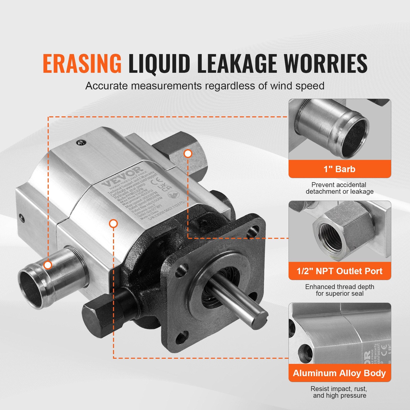 Hydraulic Wood Log Splitter Pump Kit, 13 GPM, 2 Stage 4000 PSI Aluminum Hydraulic Gear Pump, with Coupling V952-YYPMB13GPM30I45SJV0