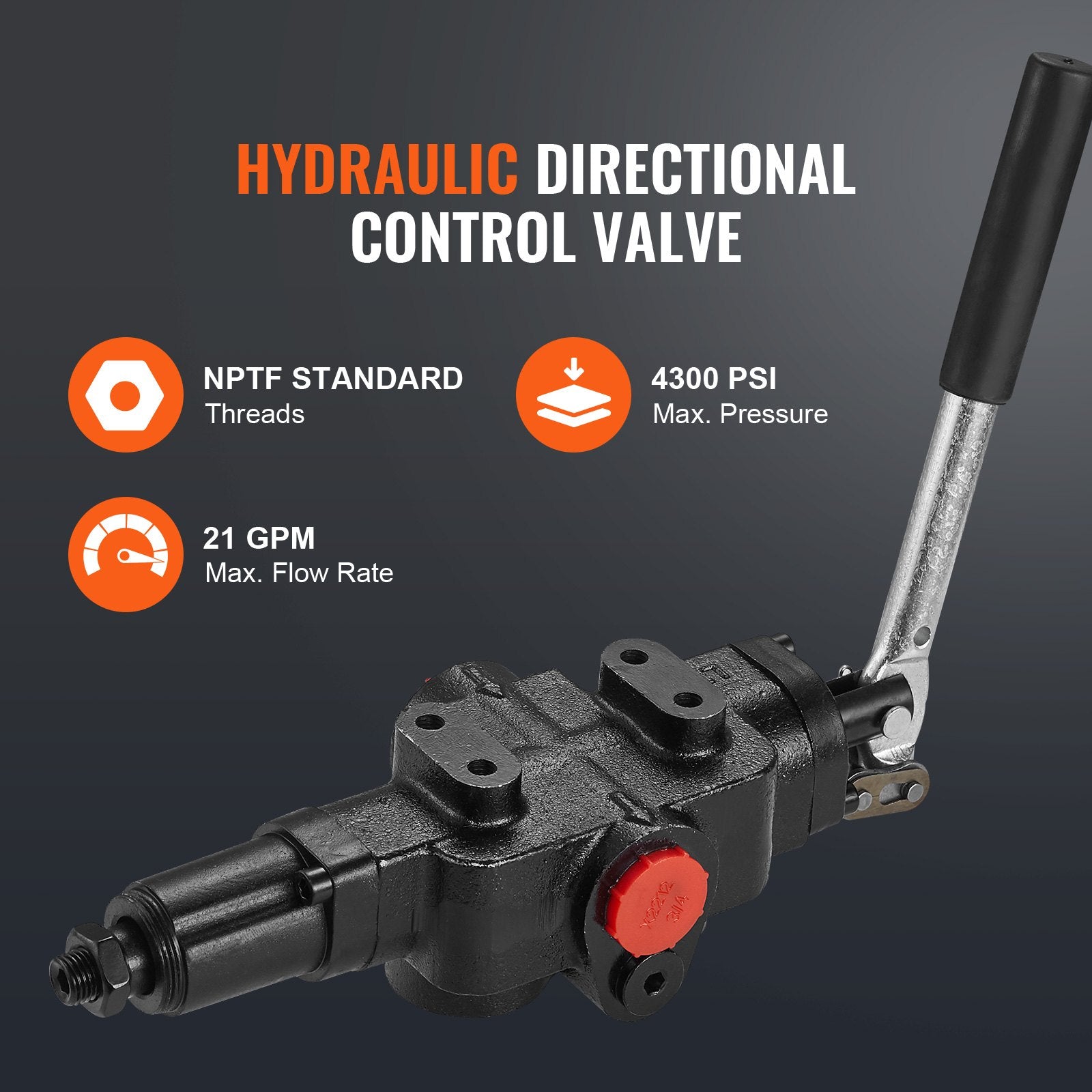 Hydraulic Wood Log Splitter Pump Kit, 22GPM, 2 Stage 4000PSI Aluminum Hydraulic Gear Pump, with Valve V952-YYPMB22GPM4003RCQV0