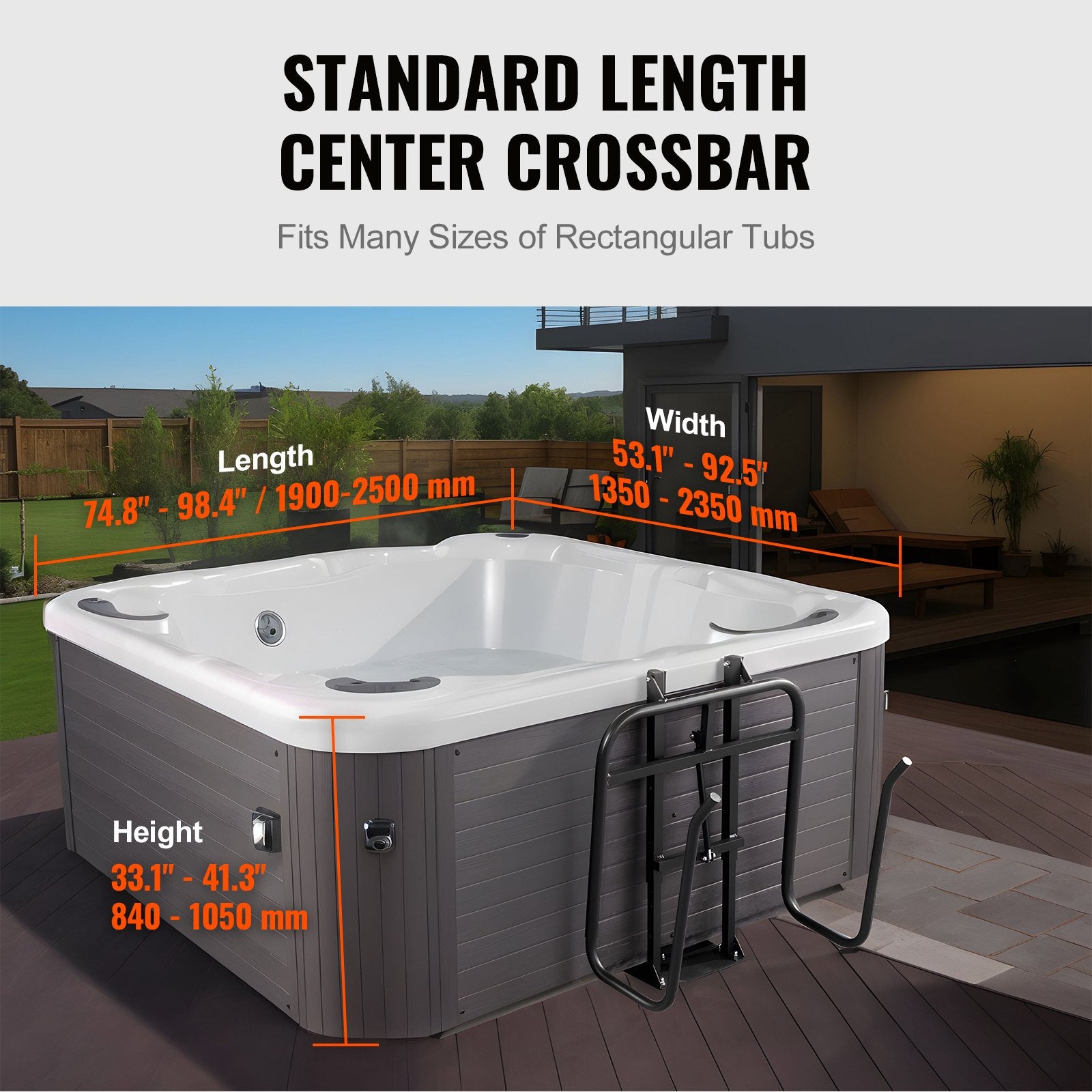 Hot Tub Cover Lift, Spa Cover Lift, Hydraulic, Height 84.07cm - 104.9cm Width 134.87cm - 234.95cm Adjustable, V952-YYSDCTX00000SJ7JHV0