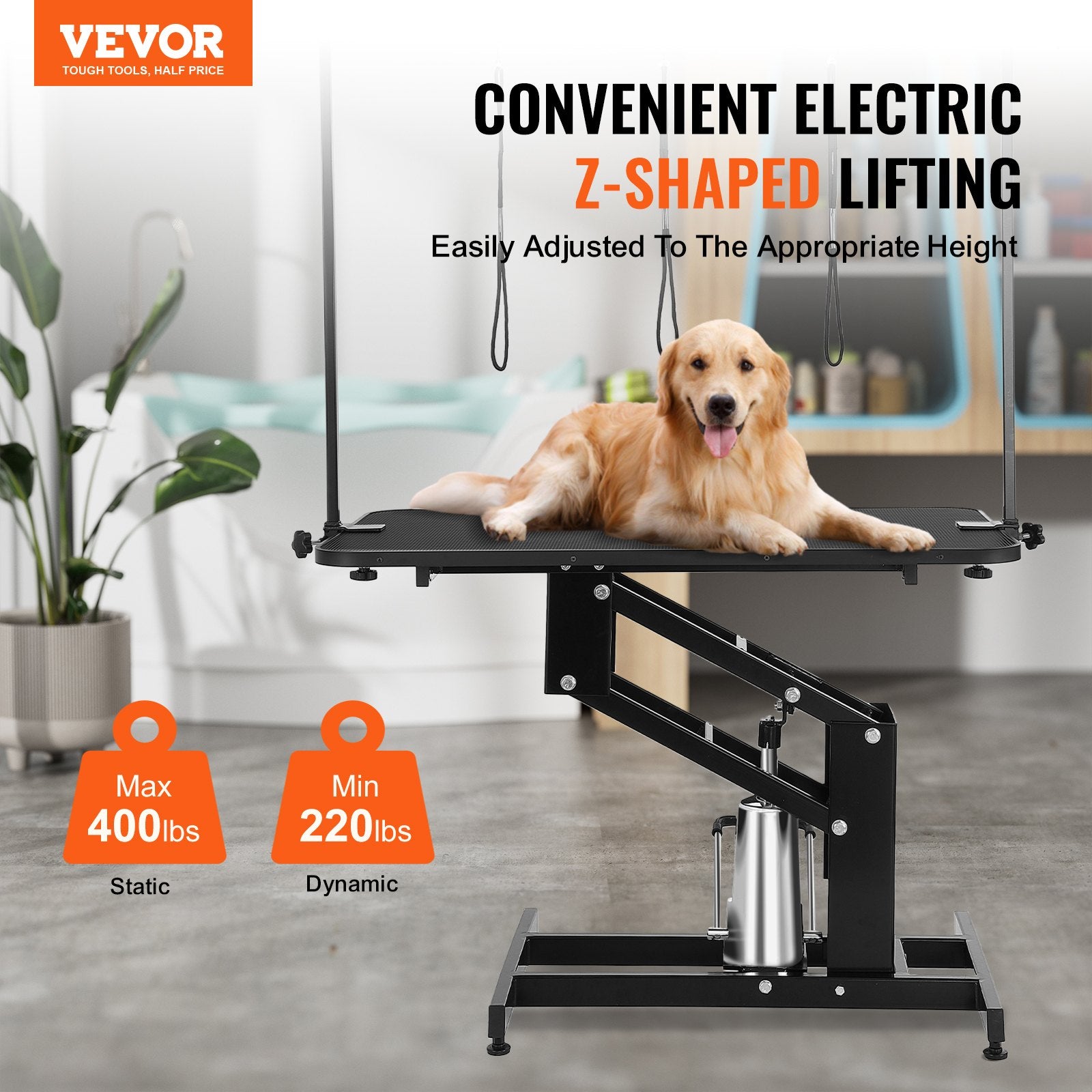 109cm Hydraulic Pet Grooming Table, Heavy Duty Dog Grooming Arm for Medium/ Small Dogs, Height Adjustable Dog V952-YYSJMRZ43INC3V0M1V0