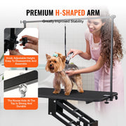 109cm Hydraulic Pet Grooming Table, Heavy Duty Dog Grooming Arm for Medium/ Small Dogs, Height Adjustable Dog V952-YYSJMRZ43INC3V0M1V0