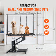 109cm Hydraulic Pet Grooming Table, Heavy Duty Dog Grooming Arm for Medium/ Small Dogs, Height Adjustable Dog V952-YYSJMRZ43INC3V0M1V0