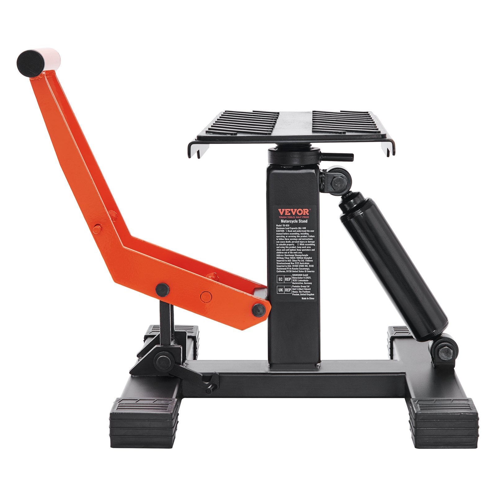 Dirt Bike Lift Stand, Motorcycle Jack Lift Stand 440 lbs Capacity and Hydraulic Lift Operation, Adjustable V952-YYSJZJCJH440LGJQLV0