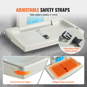 Wall-Mounted Baby Changing Station, Horizontal Foldable Diaper Change Table with Safety Straps and Hanging V952-YYSNBTHS0000EZO8FV0