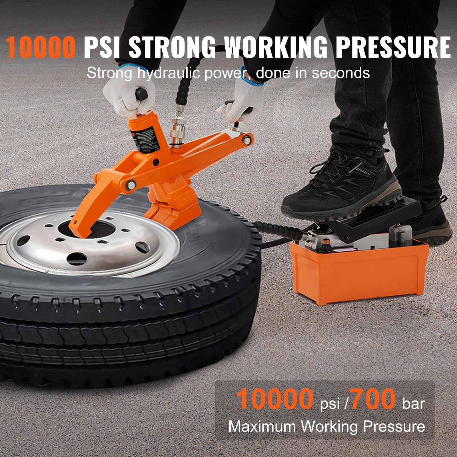 Hydraulic Bead Breaker, 1000 PSI Tire Bead Breaker with Metal Foot Pump, Heavy-duty Steel Bead Breaker Tool V952-YYSTQPSJHYYBI068EV0