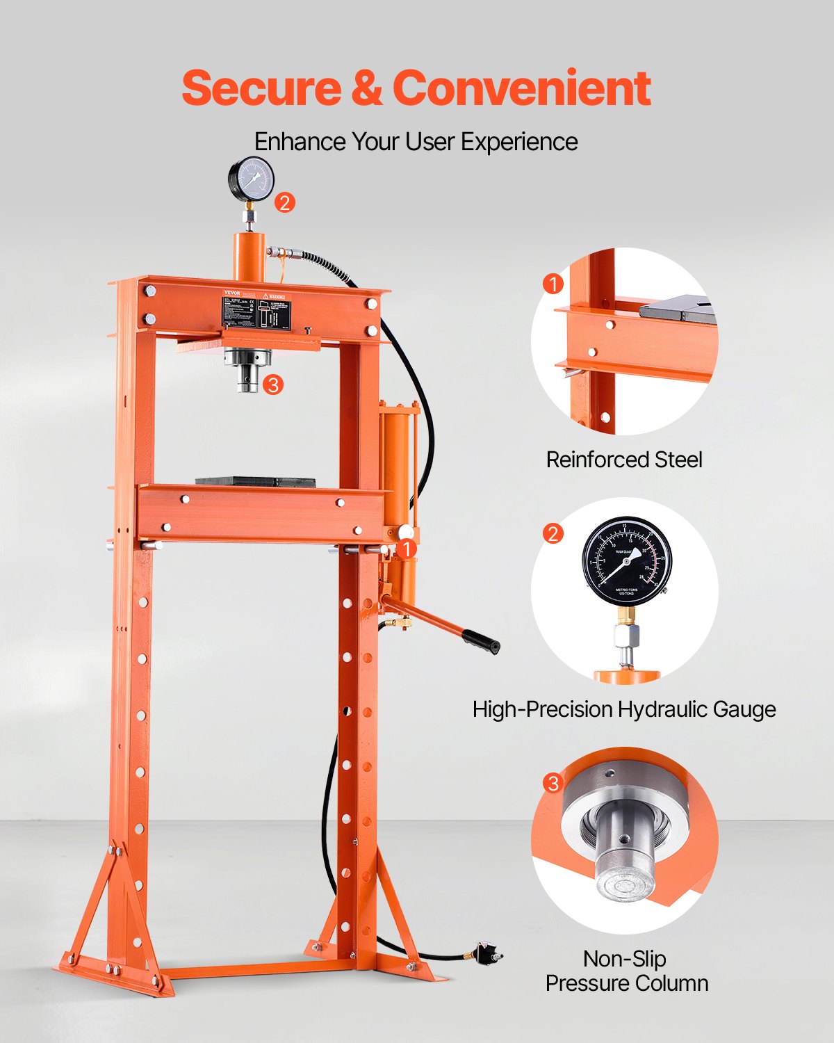 20 T Hydraulic Shop Press Hydraulic Press with Press Plate for Bending V952-YYYBSQCJYLJL2MQ89V0