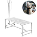 Livestock Stand 51x23 inches, Trimming Stand with Straight Head Piece, Goat Trimming Stand Metal Frame Sheep V952-YYZJJSCDLZBS00001V0