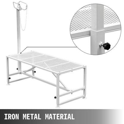 Livestock Stand 51x23 inches, Trimming Stand with Straight Head Piece, Goat Trimming Stand Metal Frame Sheep V952-YYZJJSCDLZBS00001V0