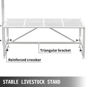 Livestock Stand 51x23 inches, Trimming Stand with Straight Head Piece, Goat Trimming Stand Metal Frame Sheep V952-YYZJJSCDLZBS00001V0