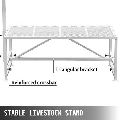 Livestock Stand 51x23 inches, Trimming Stand with Straight Head Piece, Goat Trimming Stand Metal Frame Sheep V952-YYZJJSCDLZBS00001V0