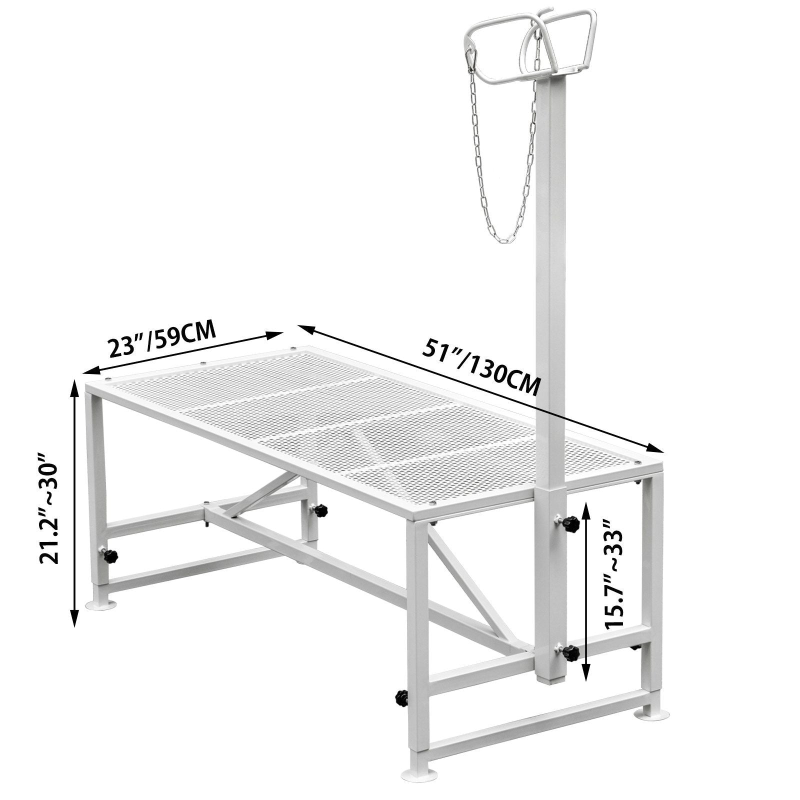 Livestock Stand 51x23 inches, Trimming Stand with Straight Head Piece, Goat Trimming Stand Metal Frame Sheep V952-YYZJJSCDLZBS00001V0