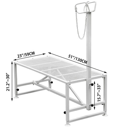 Livestock Stand 51x23 inches, Trimming Stand with Straight Head Piece, Goat Trimming Stand Metal Frame Sheep V952-YYZJJSCDLZBS00001V0