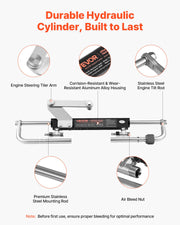 Hydraulic Steering Kit, 90 HP, Marine Boat Hydraulic Steering System, with 6.9 MPa/1000 psi Helm Pump, V952-YYZXXTTJ90HPDLO3P001V0