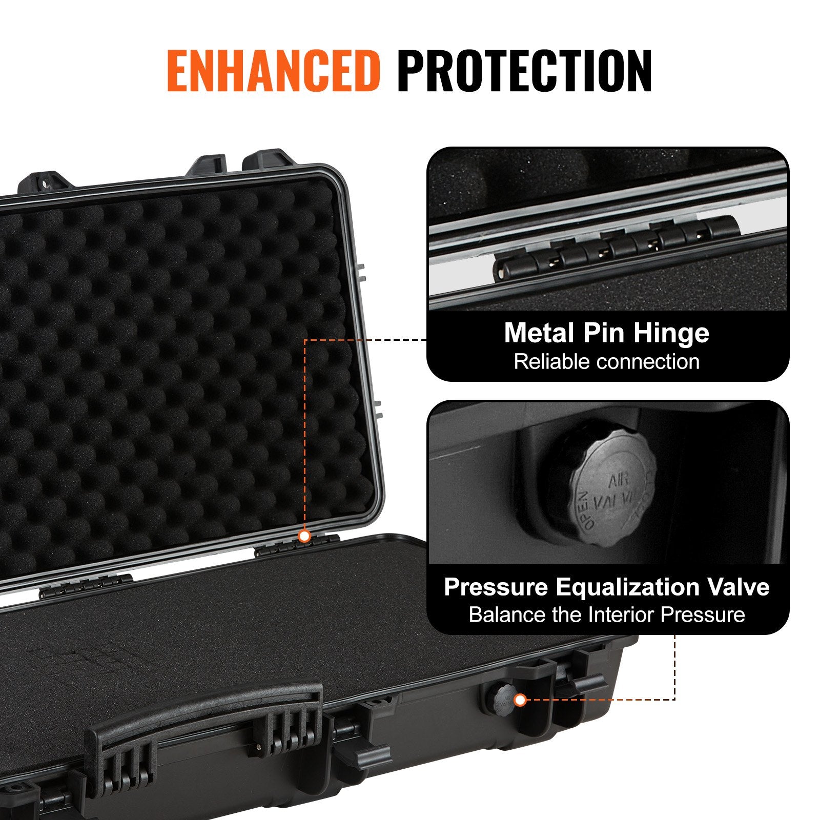 Rifle Case, Rifle Hard Case with 3 Layers Fully-protective Foams, 42 inch lockable Hard Gun Case with Wheels, V952-YZBQH42INS00XOQXYV0